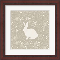 Framed Floral Rabbit