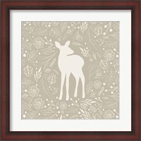 Framed Floral Deer