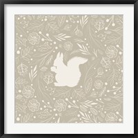 Framed Floral Squirrel