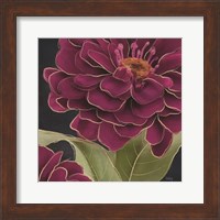 Framed Burgundy Floral 1