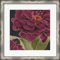 Framed 'Burgundy Floral 1' border=