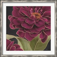 Framed Burgundy Floral 1