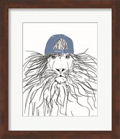 Framed 'Team Roster Lion' border=