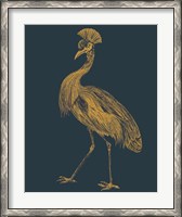 Framed Gilded Crane