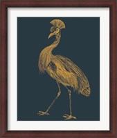 Framed Gilded Crane