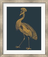 Framed Gilded Crane