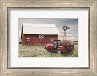 Framed Little Red Barn