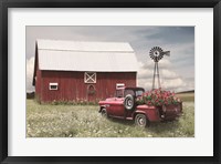 Framed Little Red Barn