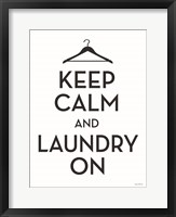 Framed Keep Calm and Laundry On