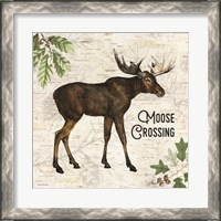 Framed 'Moose Crossing' border=