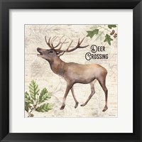 Deer Crossing Framed Print