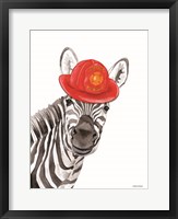 Framed Firefighter Zebra