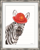 Framed Firefighter Zebra