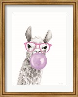 Framed Bubble Gum Alpaca