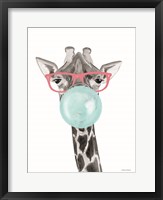 Framed Bubble Gum Giraffe