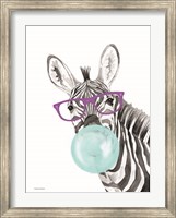 Framed Bubble Gum Zebra