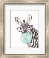 Framed Bubble Gum Zebra