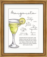Framed Margarita Recipe