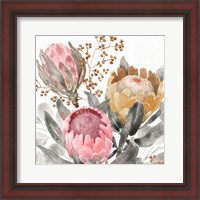 Framed 'Petal Passion IX Soft Boho' border=