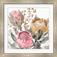 Framed 'Petal Passion IX Soft Boho' border=