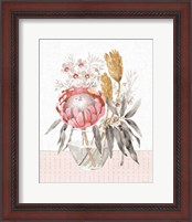 Framed 'Petal Passion V Soft Boho' border=