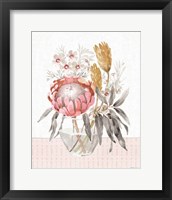 Framed 'Petal Passion V Soft Boho' border=