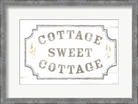 Framed Cottage Garden I on wood