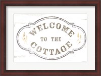 Framed Cottage Garden I on wood