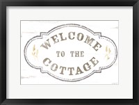 Framed Cottage Garden I on wood