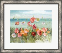 Framed Coastal Poppies Light.