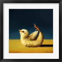 Framed 'Yoga Chick Bow Pose' border=