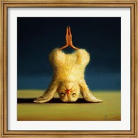Framed Yoga Chick Lotus Headstand
