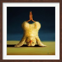 Framed Yoga Chick Lotus Headstand