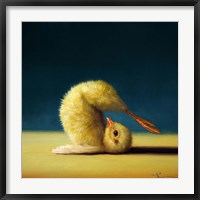 Framed Yoga Chick Plow Pose