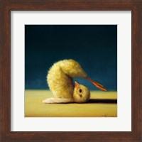 Framed Yoga Chick Plow Pose