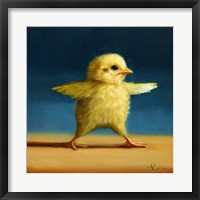 Framed Yoga Chick Warrior Two