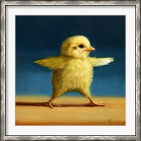 Framed Yoga Chick Warrior Two