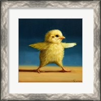 Framed Yoga Chick Warrior Two