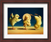 Framed Yoga Chicks Three