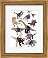 Framed Dinosaurs in 80's Jumpers