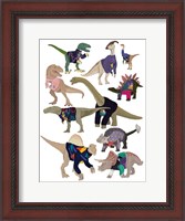 Framed Dinosaurs in 80's Jumpers