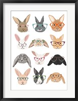 Framed Rabbits in Glasses