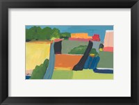 Framed Small Town On a Hill No. 1