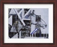Framed Blue Horse I