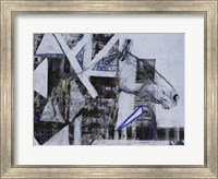 Framed Blue Horse I
