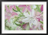 Framed Pink and White Lilies IV