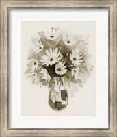 Framed Daisy Bouquet Sketch III