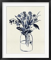 Framed Indigo Floral Vase II