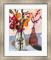 Framed Still Life with Mason Jar and Flowers