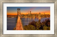 Framed Bay Bridge and Evening Commute